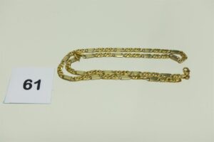 1 Chaîne en or 750/1000 bicolore maille alternée (L59cm). PB 48,4g