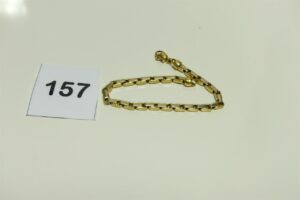 1 Bracelet en or 750/1000 maille fantaisie bicolore (L 21cm). PB 22,8g