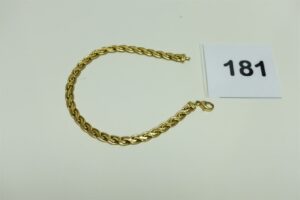1 Bracelet maille festonnée en or 750/1000 (L 21cm). PB 8,5g