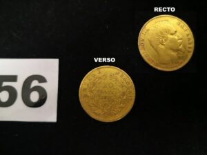 1 Pièce de 20fr Napoléon III année 1857 , en or 900/1000 PB 6,4g