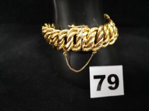 1 Bracelet maille américaine (L19cm) en or 750/1000 18k. PB 47,1g