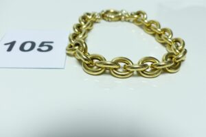 1 bracelet maille jaseron en or 750/1000 (L21cm). PB 20,2g