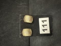 2 Boucles d'oreilles ciselées, (Diam7cm) en or 750/1000 18k. PB 2,9g