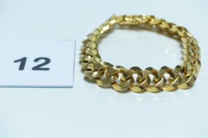 1 Bracelet maille gourmette en or 750/1000 (L19cm). PB 23,9g