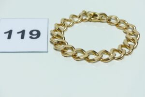 1 Bracelet maille gourmette en or 750/1000 (L19cm). PB 36,1g