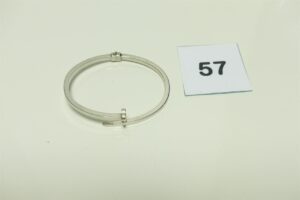 1 bracelet esclave en or gris 750/1000 (diamètre 5,5/6cm). PB 8,4g