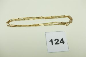 1 chaîne maille alternée en or 750/1000 (L58cm). PB 14,7g