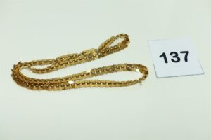 1 collier maille fantaisie en or 750/1000 (L46cm).PB 14,2g
