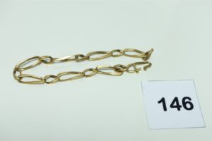 1 bracelet maille alternée en or 750/1000 (L25cm). PB 23,4g