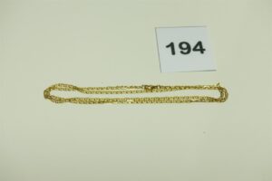 1 chaine maille marine en or 750/1000 (L52cm). PB 6,5g