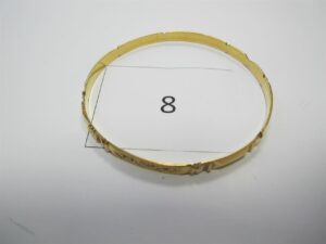 1 Bracelet en or 18k(750/1000)(D7cm). Pb 17,25g.