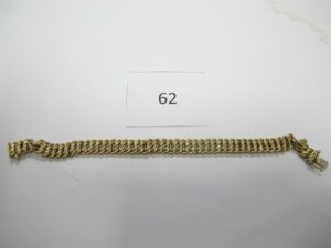 1 Bracelet en or 18k(750/1000)maille américaine(L19cm).Pb 12,4g.