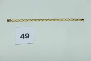1 Bracelet maille forçat en or 750/1000 (L17cm). PB 12,4g