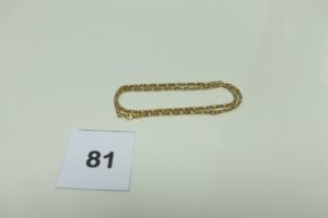 1 chaine maille fantaisie bicolore en or 750/1000 (L42cm). PB 9,7g