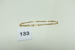 1 collier maille torsadée en or 750/1000 (L56cm). PB 6g