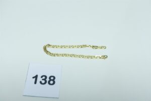 1 bracelet maille marine en or 750/1000 (L18cm). PB 8,5g