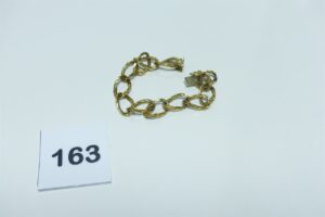 1 bracelet maille tressée en or 750/1000 (L20cm). PB 26,3g