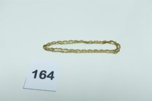 1 chaine maille marine ne or 750/1000 (L46cm). PB 10,9g