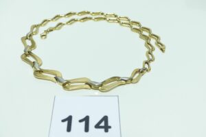 1 collier maille articulée en or 750//1000 (L42cm). PB 19,3g