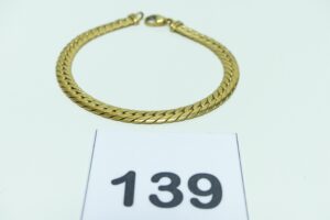 1 bracelet maille anglaise en or 750/1000 (L18cm). PB 8,4g