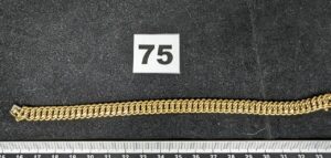 1 Bracelet fine maille americaine (L18cm) en or 750/1000 18k. PB 11,7g
