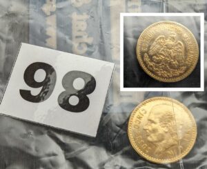 1 Pièce de 5 pesos en or sous scellé 4,1g (avec scellé 6,9g) 916/1000 22k