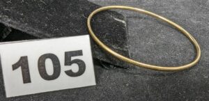 1 Bracelet jonc (Diam 6,5cm) en or 750/1000 18k. PB 10,3g