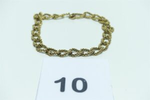 1 Bracelet maille tressée en or 750/1000 (manque fermoir et abimé, L20cm). PB 11,6g