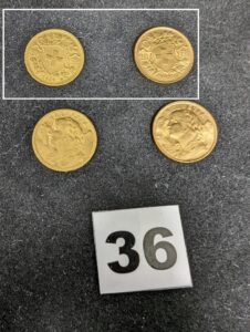2 Pièces 20fr suisse Vreneli année 1930 et 1935. en or 900/1000 PB 13,5g