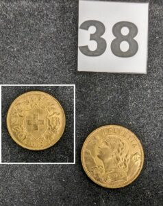 1 Pièce 20fr suisse Vreneli année 1935 en or 900/1000. PB 6,4g
