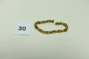1 bracelet souple maille alternée en or 750/1000 (L20cm).PB 20,2g