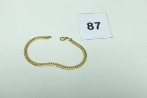 1 Bracelet maille anglaise en or 750/1000 (L19cm). PB 6,4g