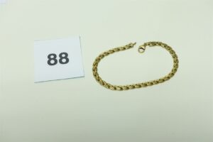 1 Bracelet maille festonnée en or 750/1000 (L19cm). PB 5,8g