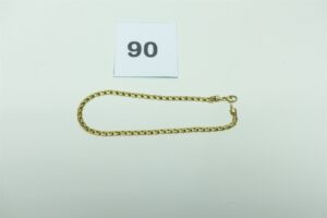 1 Bracelet maille festonnée en or 750/1000 (L22cm). PB 3,9g