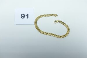 1 Bracelet maille anglaise 750/1000 (cabossé, L21cm). PB 7,9g