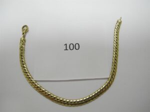 1 bracelet en or 18k(750/1000)maille anlainse(L18,5cm).PB 6,34g.