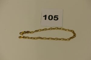 1 bracelet maille marine en or 750/1000 (L22cm). PB 4,6g