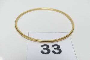 1 Bracelet jonc en or 750/1000 (diamètre 6,5cm). PB 14,1g
