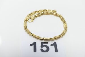 1 Bracelet maille articulée en or 750/1000 (L19cm). PB 7,5g