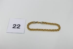 1 bracelet maille tressée en or 750/1000 (L18cm). PB 11,4g