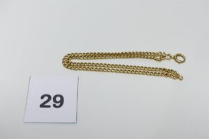 1 bracelet en or 750/1000 à 2 rangs maille gourmette (L22cm). PB 19,9g