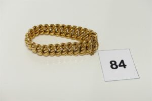 1 bracelet maille américaine en or 750/1000 (L20cm). PB 44,4g