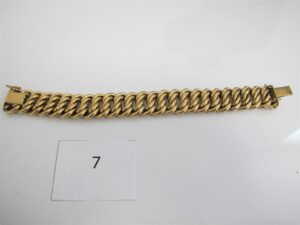 1 Bracelet en or 18k(750/1000)maille américaine(L20,5cm).PB 42,91g.