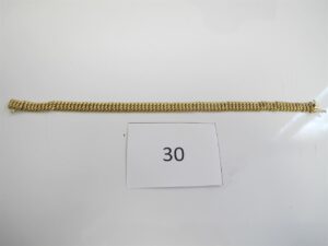 1 Bracelet en or 18k(750/1000)maille américaine fine(L19cm)maille usagée à certains endroits.PB 8,59g.
