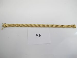 1 Bracelet en or 18k(750/1000)maille américaine(L19cm).PB 11,78g.