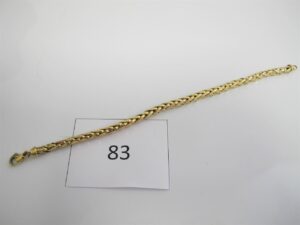 1 Bracelet en or 18k(750/1000)maille palmier(L19cm).PB 8,70g.