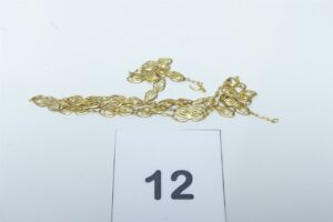 1 chaîne détériorée à maillons filigranés en or 750/1000 18K . PB 7g