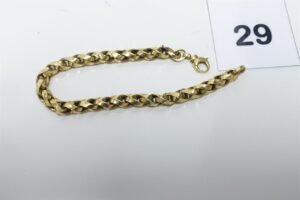 1 bracelet fantaisie en or 750/1000 18K (abîmé). PB 9,3g