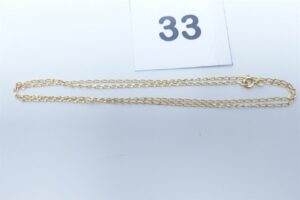 1 chaîne maille alternée en or 750/1000 18k (L50cm). PB 2,6g