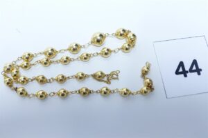 1 collier boules en or 750/1000 18k (L43cm). PB 20,8g
